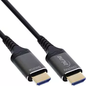InLine HDMI AOC Glasfaserkabel Ultra High Speed 2.1, 8K/60Hz, 4K/240Hz, 50m (17950X)