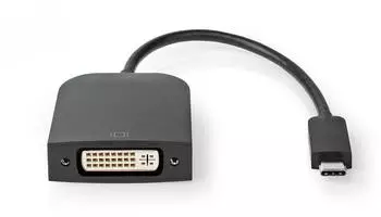 Nedis USB-C auf DVI-D Adapter 1080p, 0,20m, USB 3.2 Gen 1 (CCGP64552BK02)