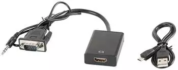Lanberg VGA + 3,5mm Klinke auf HDMI Adapter (AD-0021-BK)