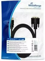 MEDIARANGE MRCS185 - 2 m - HDMI/DVI - M&auml;nnlich - Gold - Schwarz