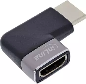 InLine HDMI Adapter Stecker A auf Buchse A, 90&deg; rechts, 8K UHD (17991D)
