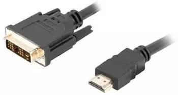 Lanberg Adapterkabel HDMI auf DVI-D (18+1) Single Link, schwarz, 1,8m (CA-HDDV-10CC-0018-BK)
