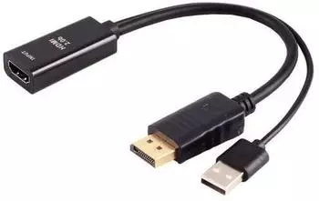 S-Conn HDMI-A Adapter auf DisplayPort Stecker, 4K60Hz, 20cm (10-01013)