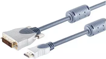 S-Conn Home-Cinema HDMI-Stecker auf DVI-D-Stecker Kabel 1,5m Ferrit (77481-MHQ)