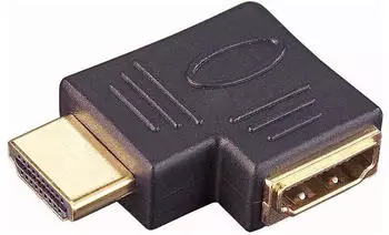E+P Elektrik HDMI Winkeladapter 90&deg; Stecker/Buchse vergoldet 1080p (HDMI9)