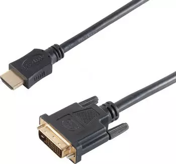 S-Conn DVI-D (24+1) auf HDMI-A Adapterkabel, bidirektional, 10m (77488)