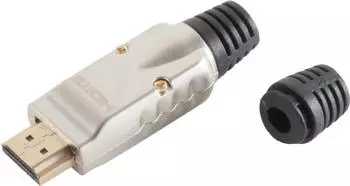 S-Conn HDMI-A Stecker Löttechnik, Metall, schwarz (77405-S)