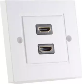 S-Conn HDMI-Wanddose 2x HDMI-Buchse, reinwei&szlig; (79500-2)