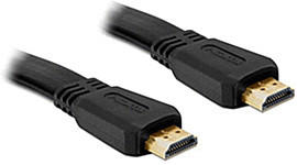 DeLock 82669 Kabel High Speed HDMI mit Ethernet A Stecker / Stecker flach (1,0m)