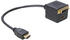 DeLock 65054 Adapter HDMI Stecker zu HDMI + DVI25 Buchse (0,2m)