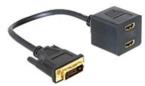DeLock 65069 Adapter DVI 25 Stecker zu 2x HDMI Buchse