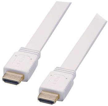 Lindy HDMI 1.3/1.4 Premium Flachkabel Weiß (0,5m)