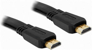 DeLock 82672 Kabel High Speed HDMI mit Ethernet A Stecker / Stecker flach (5,0m)