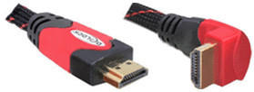 DeLock 82688 Kabel High Speed HDMI mit Ethernet gewinkelt A-A / Stecker-Stecker (5,0m)