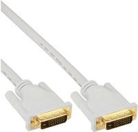 INLINE DVI-D Kabel, digital 24+1 Stecker / Stecker, 3m, Dual Link, wei&szlig; / gold