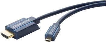 Clicktronic 70326 Micro-HDMI Adapterkabel mit Ethernet (1,0m)