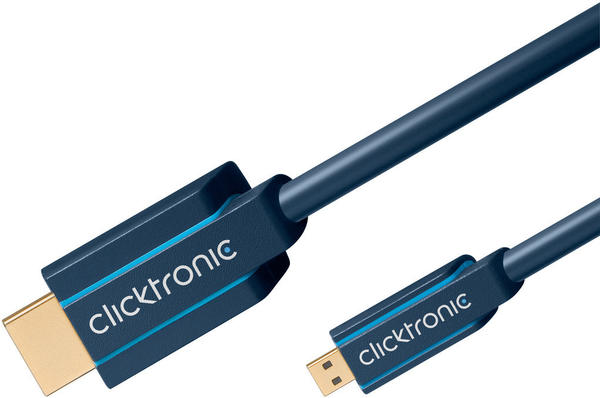 Clicktronic 70328 Micro-HDMI Adapterkabel mit Ethernet (2,0m)