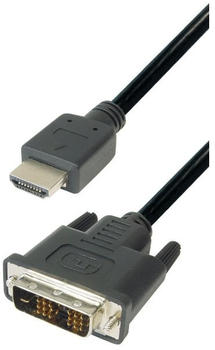 Transmedia C 197-3 HDMI-Adapterkabel - HDMI St - DVI-D St (3,0m)
