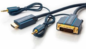 Clicktronic 70137 Casual HDMI/DVI- und Audio-Adapterkabel (1,0m)