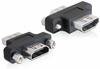 DeLock Buchse-/Steckerwandler HDMI, 19-polig (W) - bis - HDMI, 19-polig (W) - um 180 Grad verstellbarer Winkelstecker (65313)