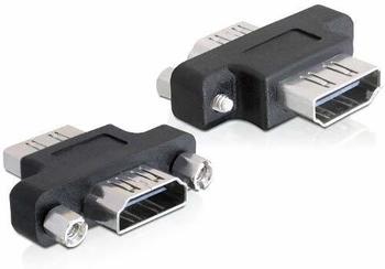 DeLock Buchse-/Steckerwandler HDMI, 19-polig (W) - bis - HDMI, 19-polig (W) - um 180 Grad verstellbarer Winkelstecker (65313)