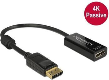 DeLock DisplayPort (M) - HDMI, 19-polig (W) - 20cm - (DisplayPort 1,2) - Schwarz (62609)