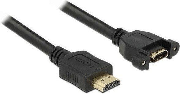 DeLock 28 AWG - HDMI, 19-polig (W) - HDMI, 19-polig (M) - 1,0m - Schwarz (85102)