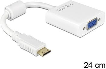 DeLock Adapter - HDMI-mini C Stecker > VGA Buchse - weiss (65348)