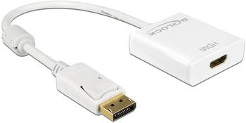 DeLock Adapter Displayport 1,2 male > HDMI female 4K Active - Videokonverter - Parade PS171 - DisplayPort / HDMI - weiß (62608)