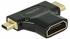 DeLock Adapter High Speed HDMI with Ethernet - HDMI-A female > HDMI Mini-C male + Micro-D male