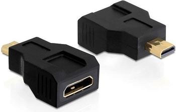 DeLock Adapter High Speed HDMI with Ethernet 19 Pin HDMI - C Buchse - 19 Pin HDMI micro D Stecker (65271)