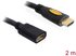 DeLock Kabel High Speed HDMI mit Ethernet Verlängerung - 28 AWG - HDMI, 19-polig (M) - HDMI, 19-polig (W) - 2,0m