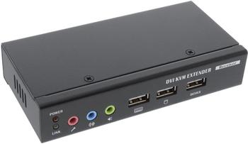 InLine 61640 DVI USB KVM Extender, Verlängerung über UTP, mit Audio, bis 50m