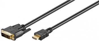 Goobay 51579 HDMI / DVI-D Kabel, Schwarz, 1 m 19pol.
