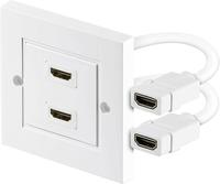 Goobay 51723, Goobay HDMI Wanddosenadapter (51723) Weiss