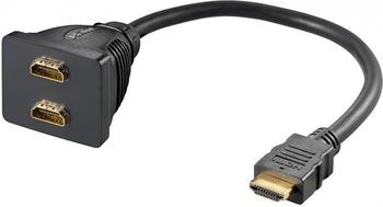 Goobay 68784 HDMI-Kabeladapter, Schwarz, 0.1 m