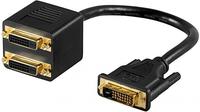 Goobay 68740, Goobay DVI - 2x DVI (0.10 m) (68740) Schwarz