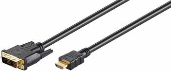MicroConnect HDMI - DVI-D (2m) - Männlich/männlich - Schwarz (HDM191812)