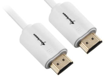 Sharkoon Kabel HDMI Stecker > HDMI Stecker weiß, 1,0m, HDMI 2.0 4K