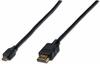 Digitus HDMI Anschlusskabel [1x HDMI-Stecker - 1x HDMI-Stecker D Micro] 1 m Schwarz