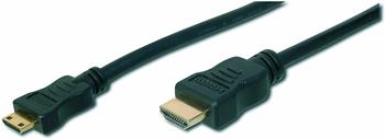 Digitus HDMI Anschlusskabel [1x HDMI-Stecker - 1x HDMI-Stecker C Mini] 3 m Schwarz
