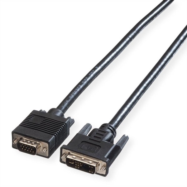 Roline DVI-VGA-Kabel, DVI (12+5) ST - HD15 ST (2,0m)