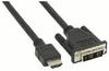 InLine 17665E HDMI-DVI Adapterkabel, HDMI Stecker auf DVI 18+1 Stecker (5,0m)