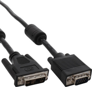 InLine 17782 DVI-A Kabel, analog 12+5 Stecker auf 15pol HD Stecker VGA (2,0m)