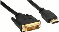 InLine&reg; HDMI-DVI Kabel, schwarz / gold, HDMI Stecker auf DVI 18+1 Stecker, 10m Kabel