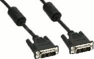 InLine 17762 DVI-D Kabel, digital 18+1 St/St, Single Link, 2 Ferrite (2,0m)