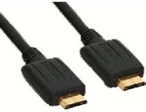 InLine 17403P HDMI Mini (1.3) Kabel, schwarz, vergoldete Kontakte (3,0m)