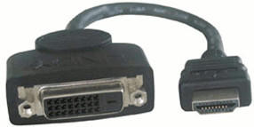 Lindy 41227 HDMI Stecker / DVI-D Buchse Adapterkabel (0,2m)