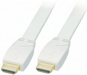 Lindy HDMI 1.3/1.4 Premium Flachkabel Weiß (1,0m)
