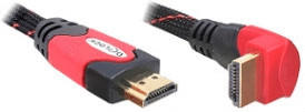 DeLock 82685 Kabel High Speed HDMI mit Ethernet gewinkelt A-A / Stecker-Stecker (1,0m)